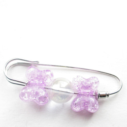 夜景を楽しむクォーツたちは、静けさよりもちょっとした灯を探しています♪<カブトピンブローチ>SB1164 3枚目の画像