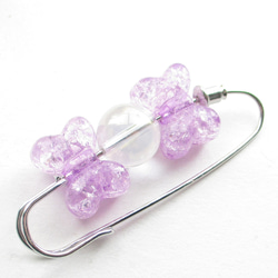 夜景を楽しむクォーツたちは、静けさよりもちょっとした灯を探しています♪<カブトピンブローチ>SB1164 4枚目の画像