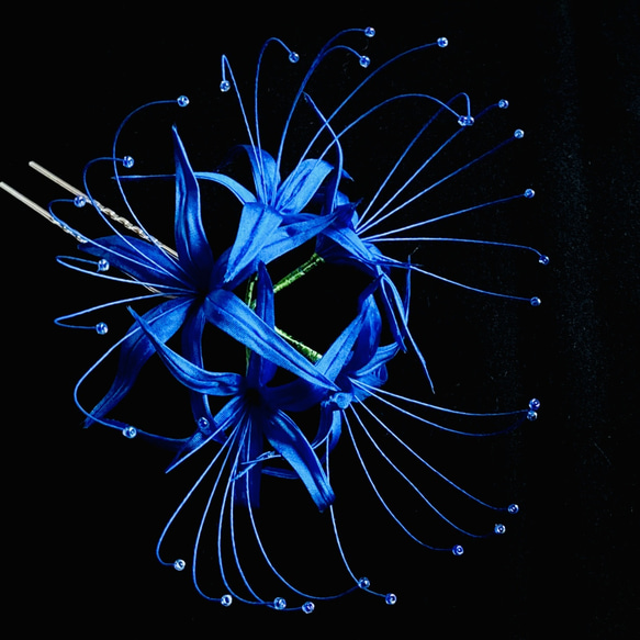 彼岸花・曼珠沙華　髪飾り② 簪　ドール用　つまみ細工　ハンドメイド　御注文ページ Amazon.co.jp: bardsxgfg(あき) かんざし 彼岸花 曼珠沙華