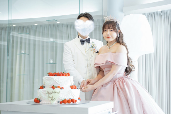 ミニが可愛い❤️カラードレス❁お花モチーフ❁オーロラカラー 結婚式 お色直し 豪華！ 花柄のモチーフ刺繍が美しく カラードレス 色直し 水色