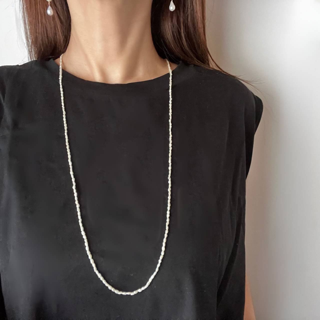 【送料無料】ネックレス　パール　淡水パール　ロングネックレス　14kgf  ギフト　プレゼント