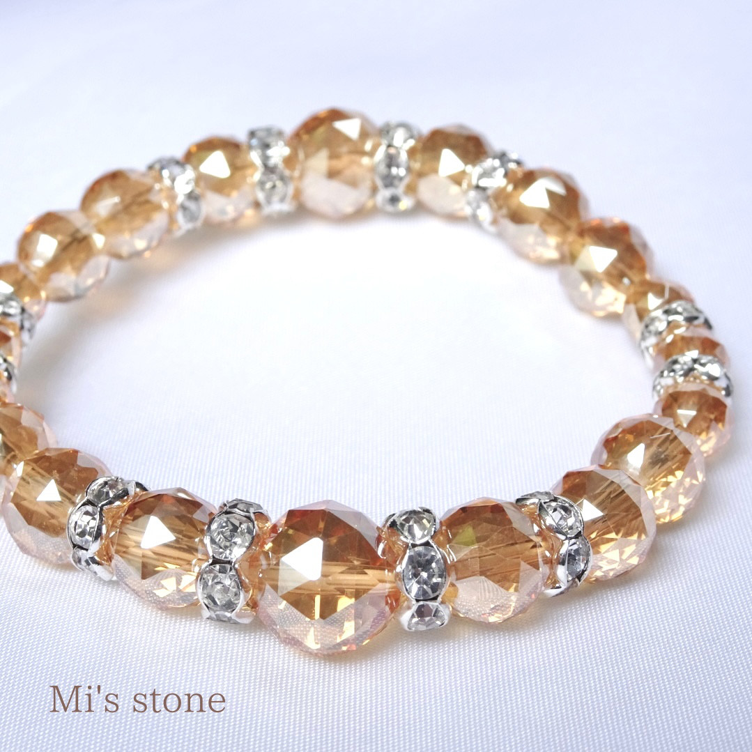 ゴールデンオーラの天然石ブレスレット