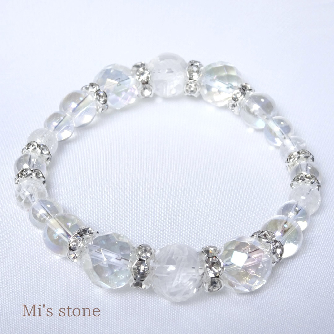 五爪龍×オーロラ水晶の天然石ブレスレット