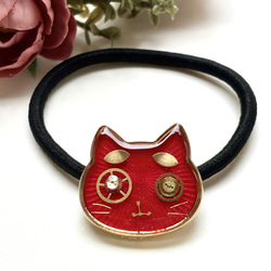 レジンヘアゴム♡サンタ帽子の猫ちゃん・再販不可 レジンヘアゴム、どれにしようかな♪猫ちゃん・再販不可 8月