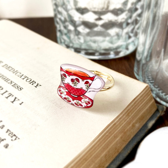 茶杯戒指（花）| 花茶杯戒指（紅茶） 第7張的照片