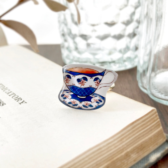 茶杯戒指（花）| 花茶杯戒指（紅茶） 第1張的照片