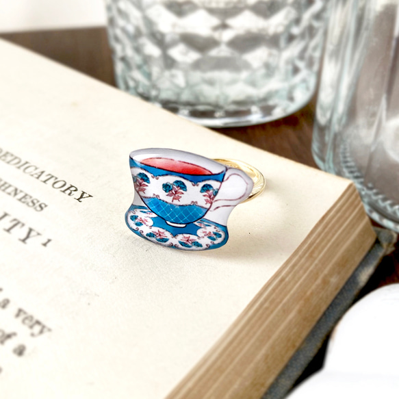 茶杯戒指（花）| 花茶杯戒指（紅茶） 第6張的照片