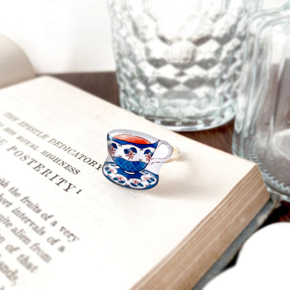 茶杯戒指（花）| 花茶杯戒指（紅茶） 第2張的照片