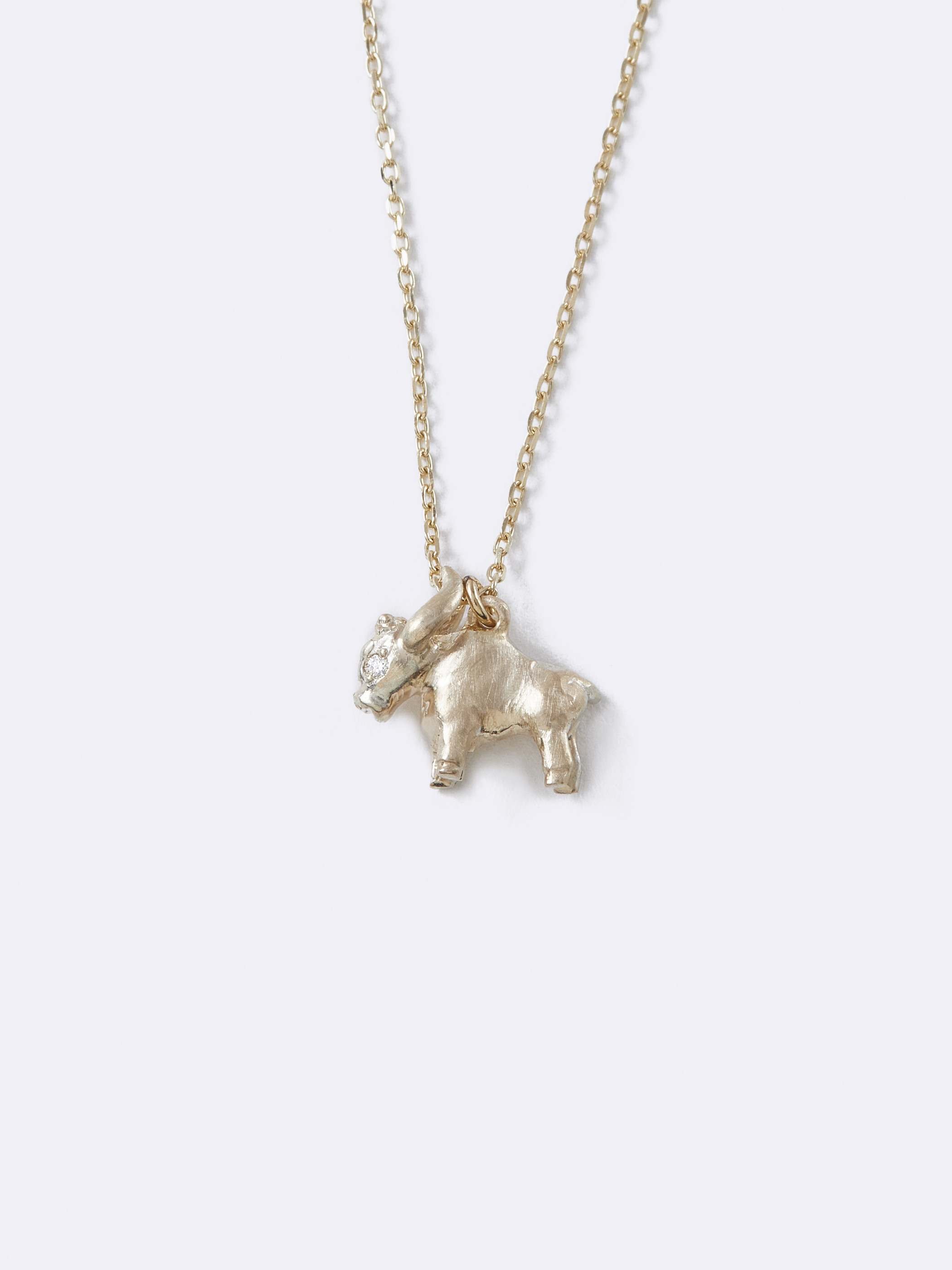 牛ネックレス Silver ラボグロウンダイヤモンド