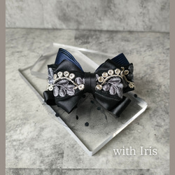 スクエアシュシュ インド刺繍リボン ペットとお揃い シュシュ with