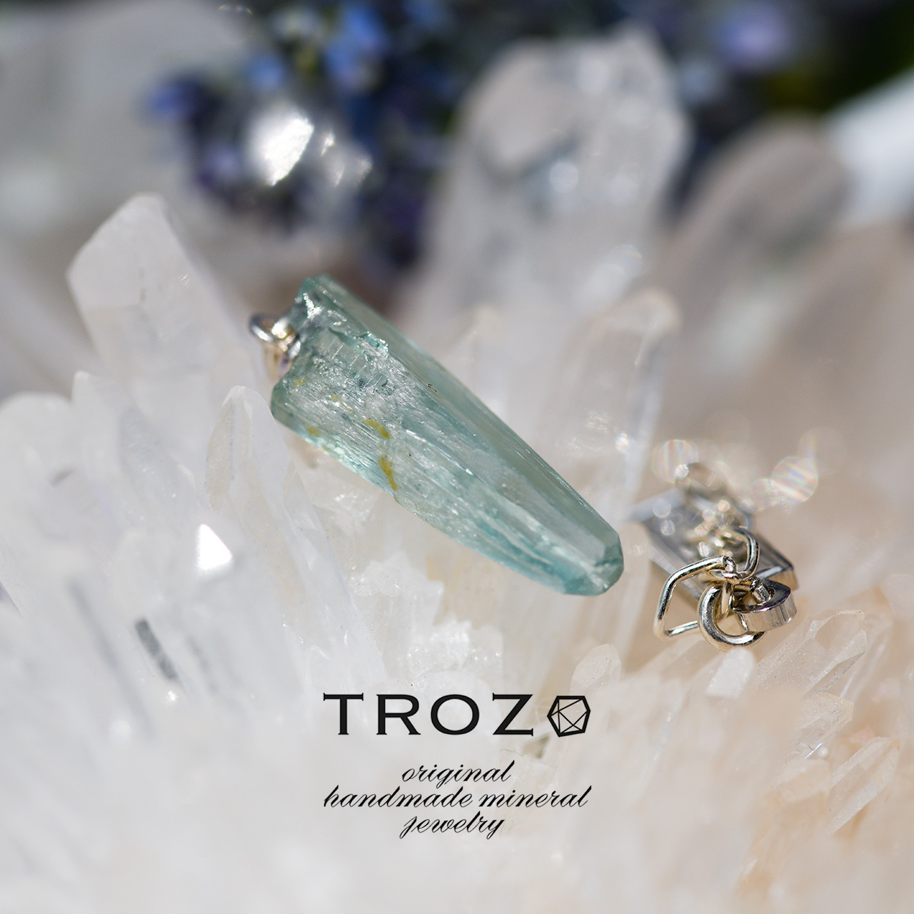 【035 Mistic Bloom Collection】 アクアマリン 鉱物原石 ネックレス 天然石 アクセサリー