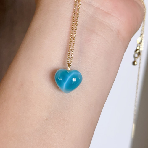 ラリマーハートペンダントトップ