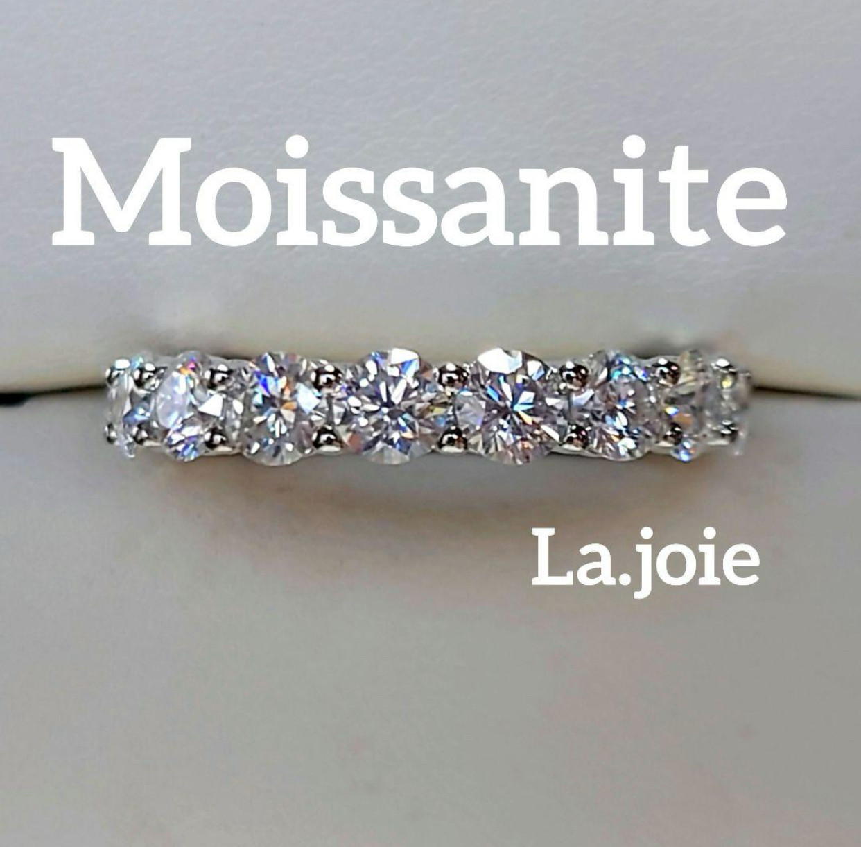 最高品質 モアサナイト フルエタニティ 4mm リング