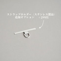 ズレ落ち防止ゴム付　ハンドストラップ（ネオンピンク/ネオングリーン/ホワイト/ブラック）撥水 フリル スマホ ストラップ 7枚目の画像