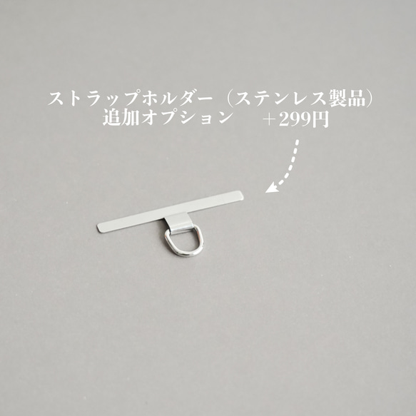 ズレ落ち防止ゴム付　ハンドストラップ（ネオンピンク/ネオングリーン/ホワイト/ブラック）撥水 フリル スマホ ストラップ 7枚目の画像