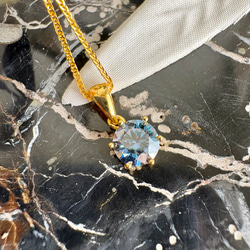 ブルーとクリアのバイカラー＊カイヤナイトシリカのワイヤー