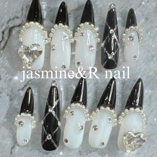 ロングネイルチップ ちゅるん 量産型 ガーリーフェミニン ギャル