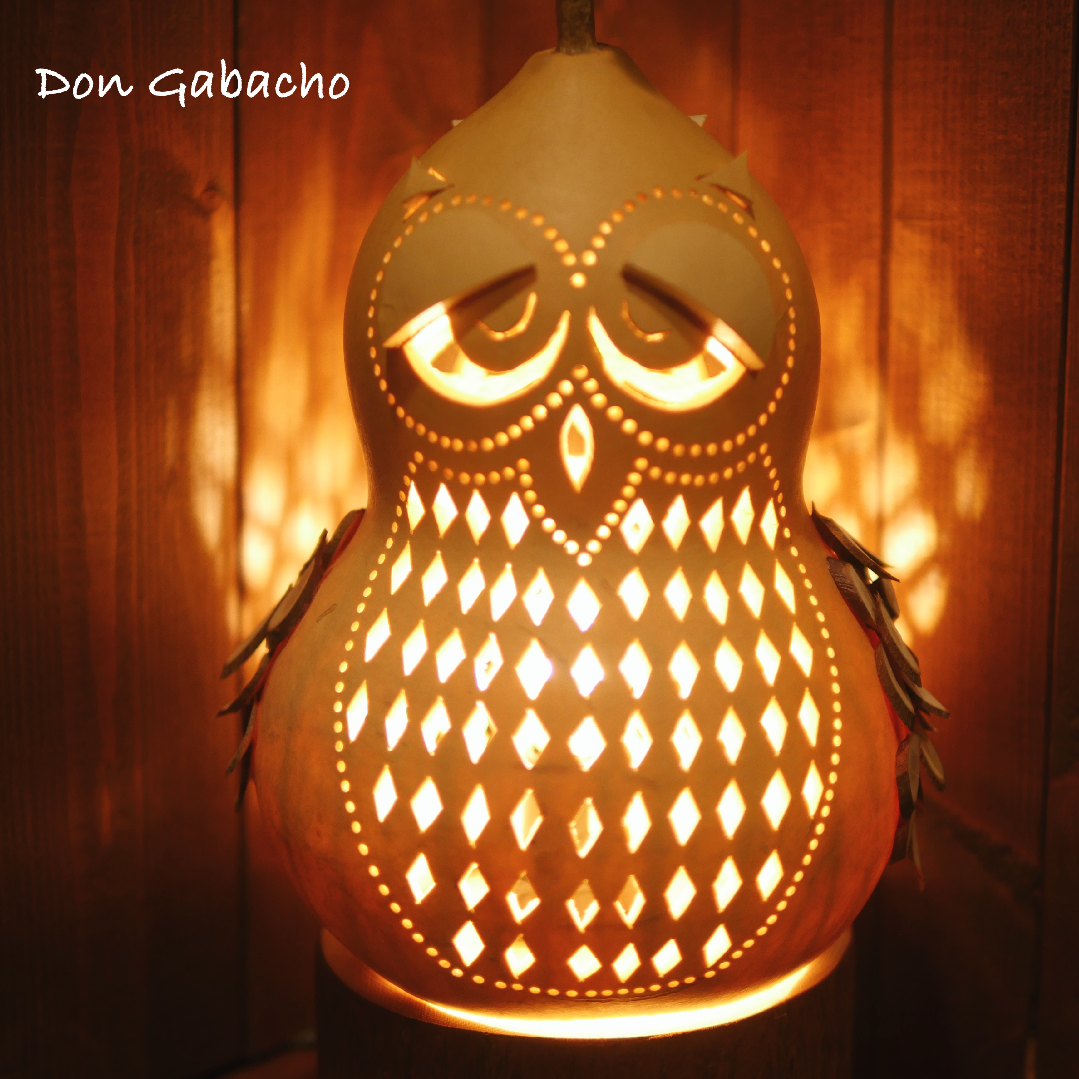 ひょうたんランプ★森のふくろう