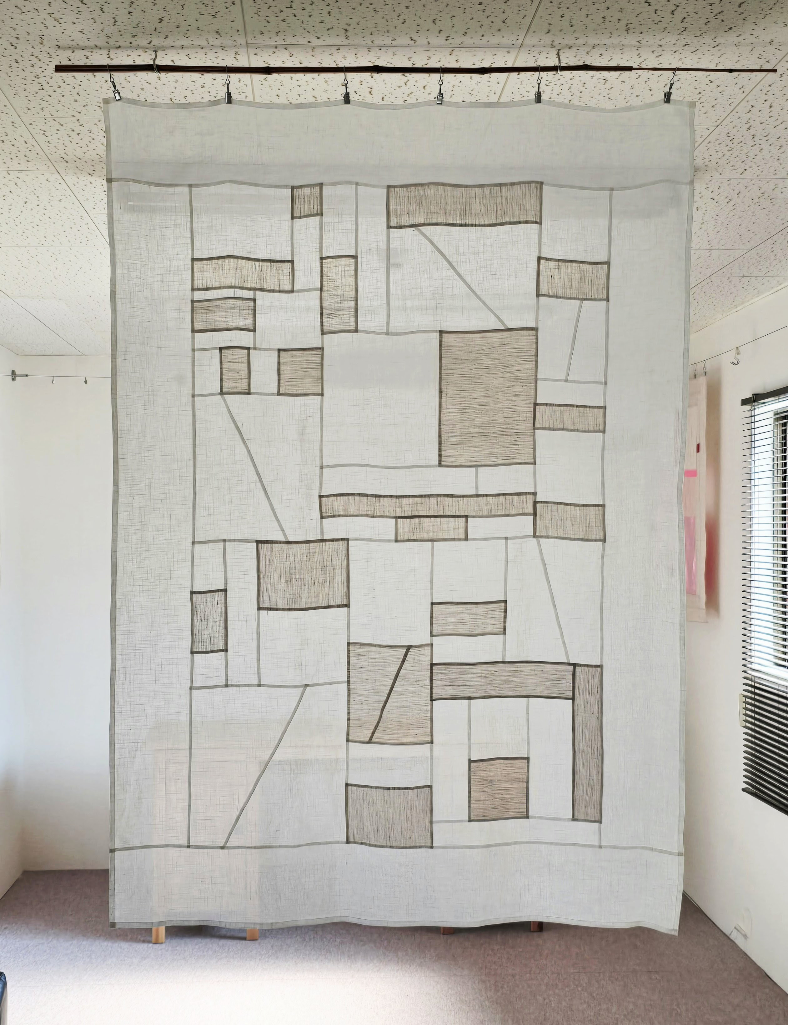 ポジャギ　リネン　白　生なり《受注制作》