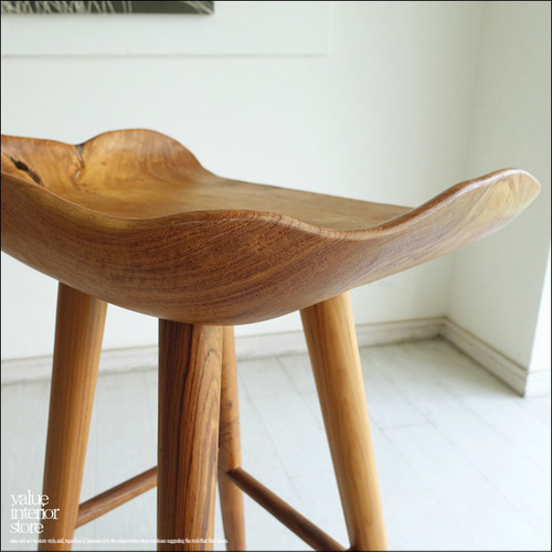 チーク材アーム｜モダン｜バースツール｜カウンターチェア｜③｜ 5280a7b5dcf7197e5081692ff35c72