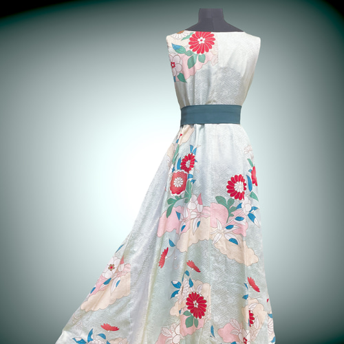 着物リメイク　紗のワンピース　フレアーコート 着物リメイク 紗のワンピース フレアーコート SOLD 着物リメイク