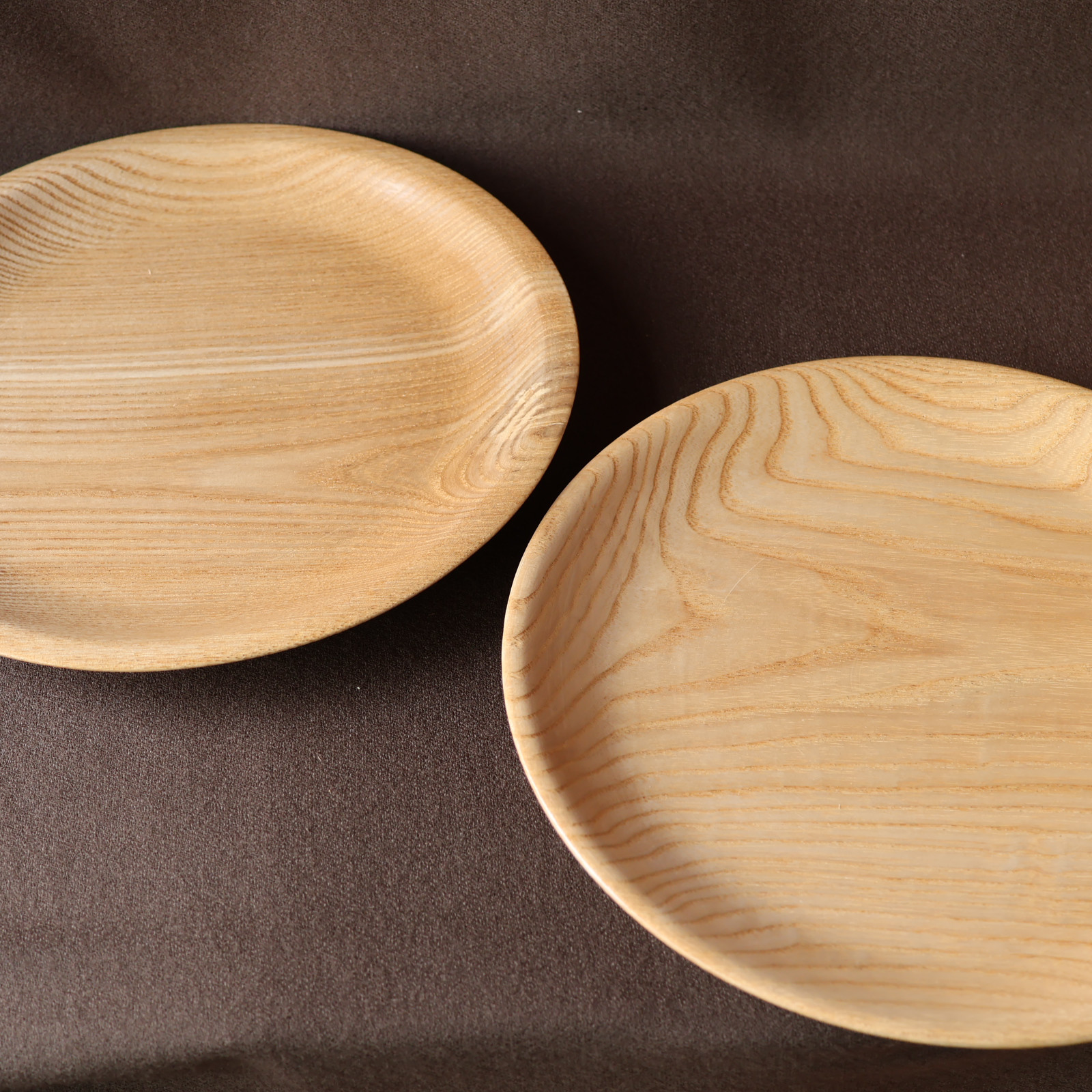 木製・朝のパン皿2枚セット no.10