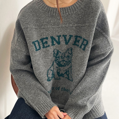 再入荷】お手入れ簡単！洗える大人のロゴニット フレンチブルドック