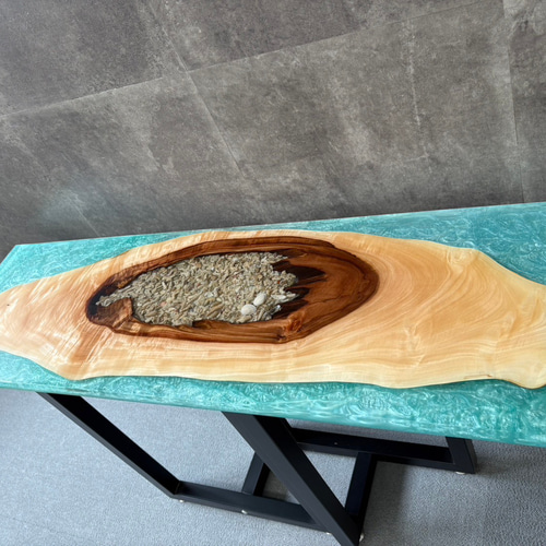 海辺のようなレジンテーブル天板 / DIYで自分好みに◎ ローテーブル