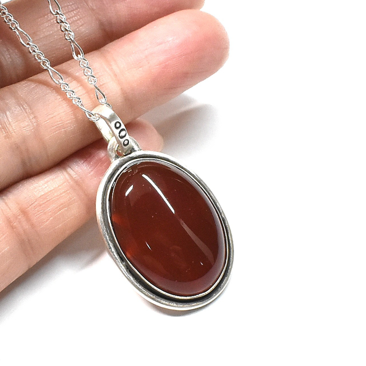 お買い得☆ 天然石 レッドアゲート 大ぶり シルバー ペンダントトップ
