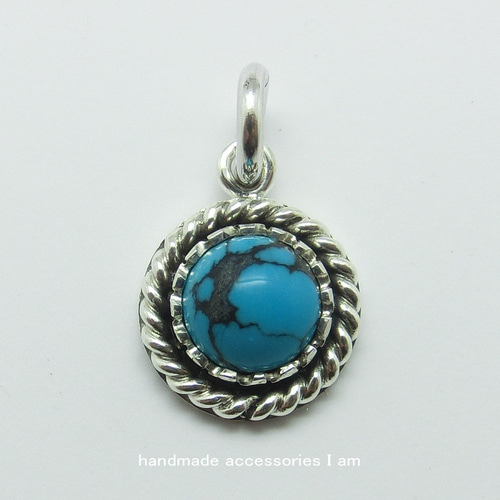 現品ハンドメイドターコイズトルコ石ペンダントシルバー925