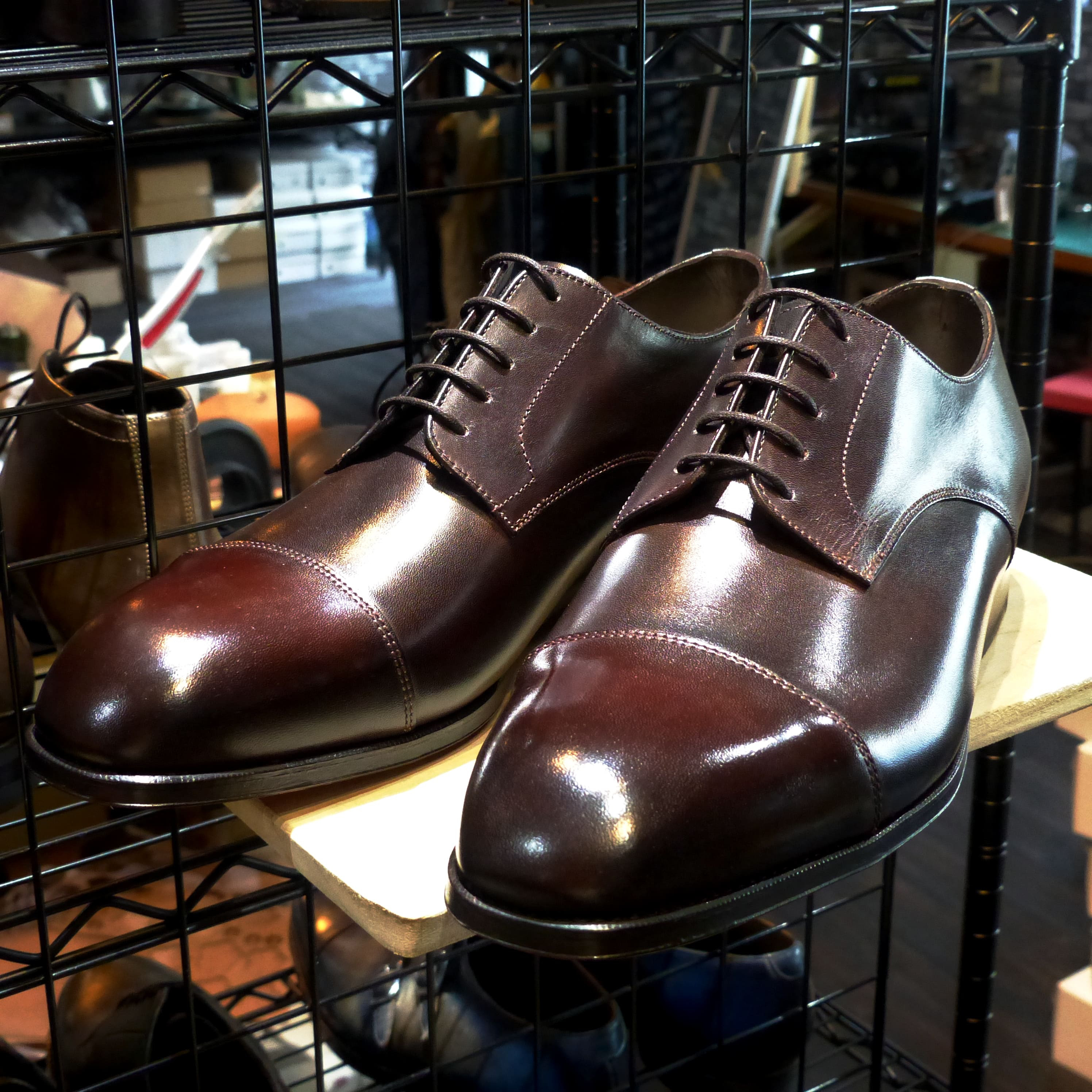 【3Dパターン・フルマッケイ製法】FC-700 27.0cm  伝統色 葡萄茶（えびちゃ） ダービー・ストレートチップ