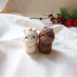 つぶらな瞳のウマさん/ユニコーンさん 2026年 干支 置物 午年 羊毛