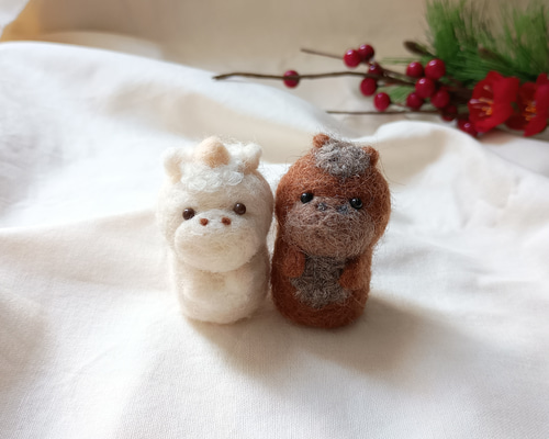 つぶらな瞳のウマさん/ユニコーンさん 2026年 干支 置物 午年 羊毛