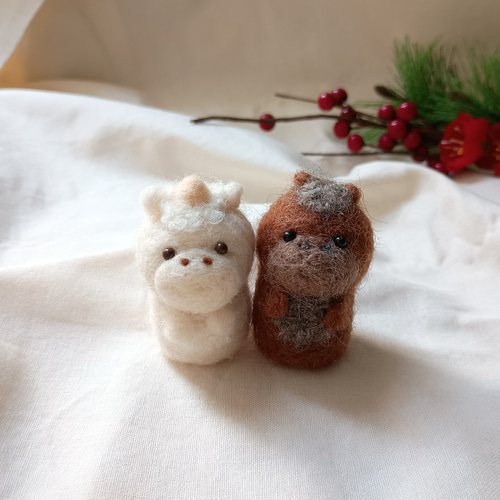 つぶらな瞳のウマさん/ユニコーンさん 2026年 干支 置物 午年 羊毛