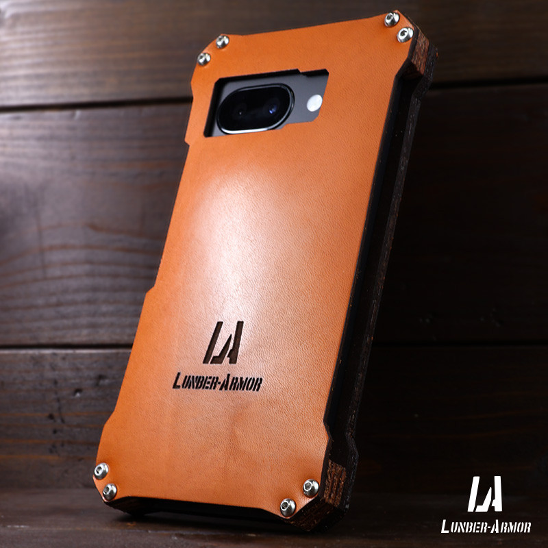 Pixel9a ケース レザー 革 栃木レザー 本革 耐衝撃 自然素材 オリジナルデザイン LUNBER-ARMOR