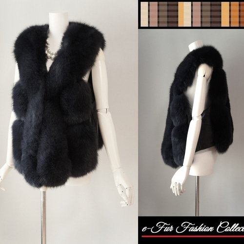 扱いやすいブラックが嬉しい☆大人可愛いブラックフォックスファー