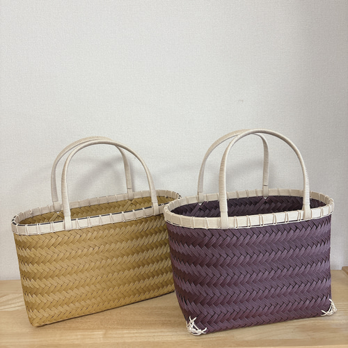 網代フェア♡ 匿名配送でさらにお クラフトバンドで編んだ斜め網代編み