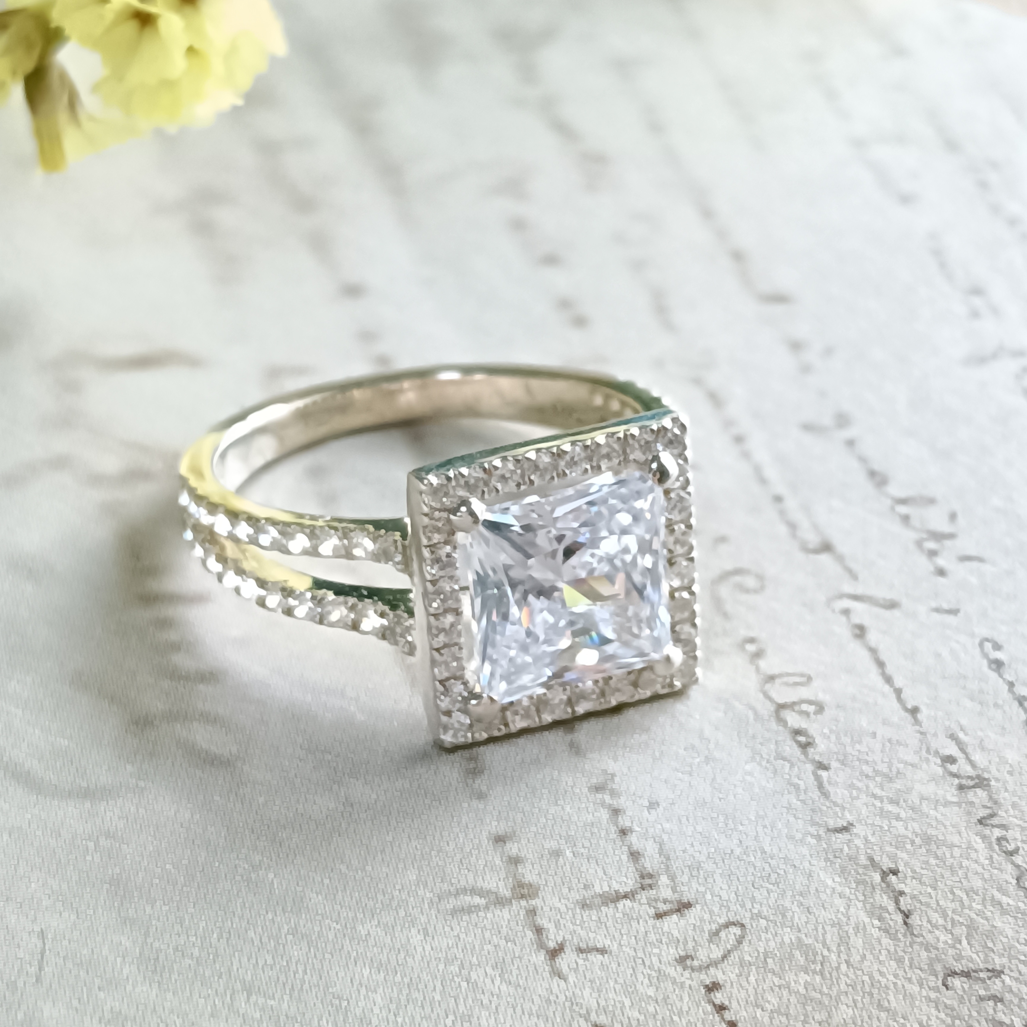 ［SV925］〜Yui-結- スクエアエタニティリング〜 サイコロ　さいころ　エンゲージリング　婚約指輪　シルバー