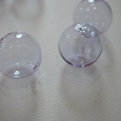 パープル　ガラス　穴あきパーツ　1個 7枚目の画像