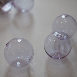 パープル　ガラス　穴あきパーツ　1個 6枚目の画像