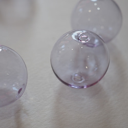 パープル　ガラス　穴あきパーツ　1個 11枚目の画像