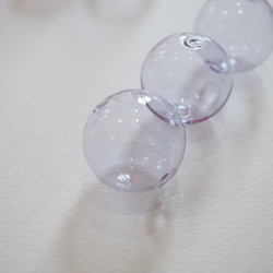 パープル　ガラス　穴あきパーツ　1個 10枚目の画像