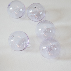 パープル　ガラス　穴あきパーツ　1個 8枚目の画像