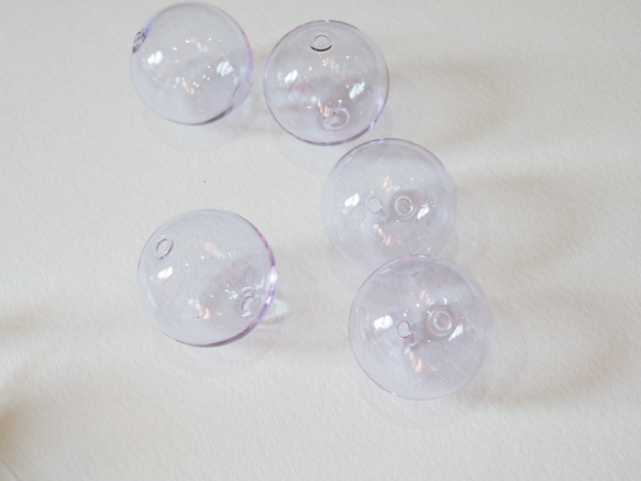 パープル　ガラス　穴あきパーツ　1個 8枚目の画像