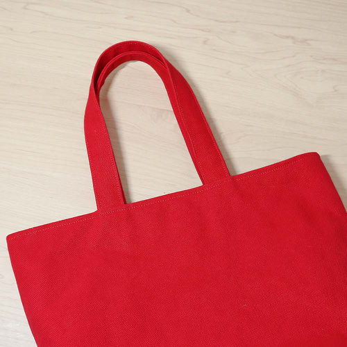 岡山デニム◆赤チェック◆ポケット沢山トートバッグ◆ハンドメイド◆ 赤帆布×赤チェック タータンチェック 岡山帆布8号使用 たっぷりマチの