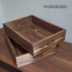 ちょっとあったら良いな  ネームプレート付きA4サイズ木箱 1枚目の画像