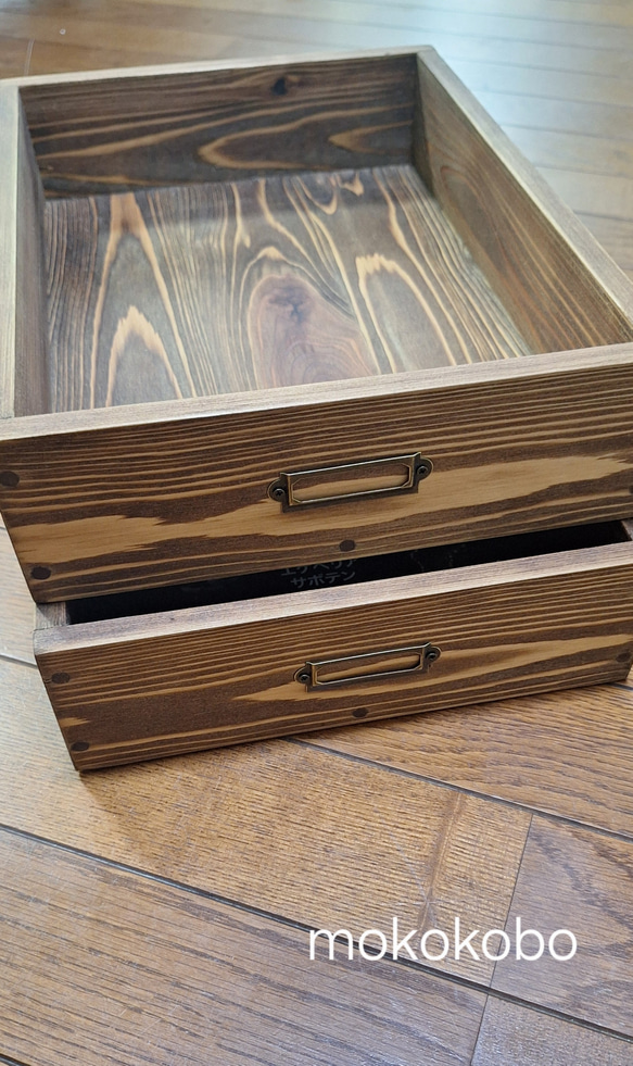 ちょっとあったら良いな  ネームプレート付きA4サイズ木箱 7枚目の画像