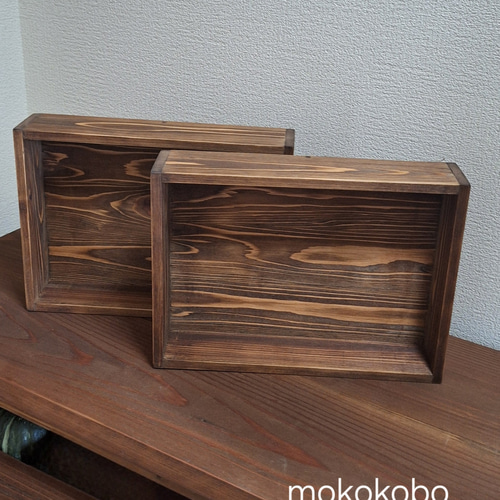 ちょっとあったら良いな ネームプレート付きA4サイズ収納/木箱/ウッド