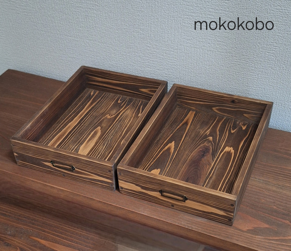 ちょっとあったら良いな  ネームプレート付きA4サイズ木箱 3枚目の画像