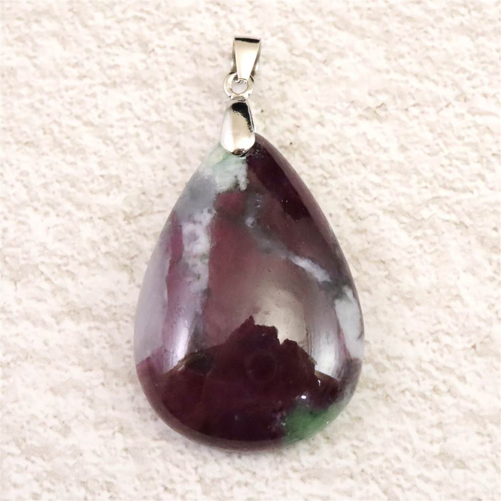 ナイジェリア産ルビーイン ゾイサイト クォーツ ペンダント 11.6g #25562